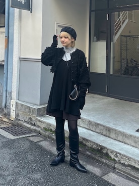 「アイテム（財布）」を使った、妃那さん（レディース・158cm）の冬コーディネート