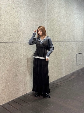 「ニット/セーター」｜「アイテム（ワンピース/ドレス）」を使った、妃那さん（レディース・158cm）の秋コーディネート