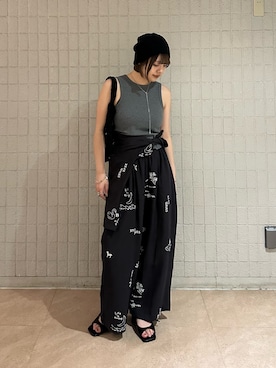 「KBF（ケイビーエフ）のアイテム（帽子）」を使った、妃那さん（レディース・158cm）の春コーディネート
