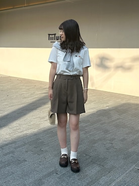 妃那さんの（Maison Kitsune | メゾンキツネ）を使ったコーディネート