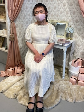「axes femme（アクシーズファム）のアイテム（ローファー）」を使った、Harukaさん（レディース・165cm）の夏コーディネート