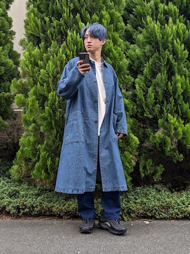 「アーバンリサーチ」｜「アイテム（ステンカラーコート）」を使った、Toru さん（メンズ・168cm）の秋コーディネート