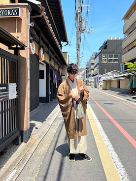 「アイテム（水着/着物・浴衣）」を使った、びっきーさん（メンズ・176cm）の秋コーディネート