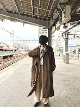 「アイテム（パンツ）」を使った、びっきーさん（メンズ・176cm）の秋コーディネート