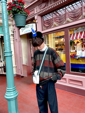 「アイテム（バッグ）」を使った、びっきーさん（メンズ・174cm）の冬コーディネート