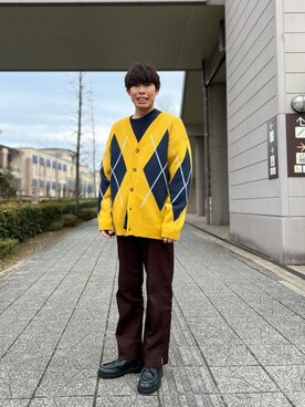 「CPCM」｜「アイテム（モカシン/デッキシューズ）」を使った、YUKIさん（メンズ・172cm）の冬コーディネート