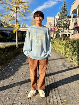 「CPCM」｜「アイテム（ニット/セーター）」を使った、YUKIさん（メンズ・172cm）の秋コーディネート
