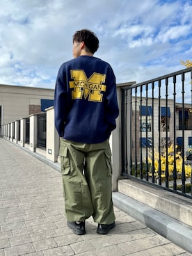 「CPCM」｜「アイテム（カーゴパンツ）」を使った、YUKIさん（メンズ・172cm）の秋コーディネート