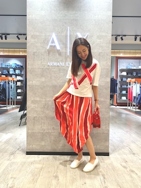 「AXchange」｜「アイテム（スリッポン）」を使った、Yokoyokoさん（レディース・160cm）の春コーディネート