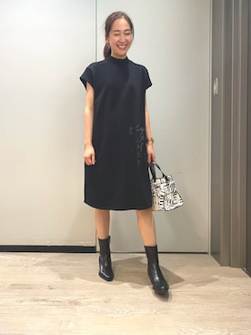 「ゆったりシルエット」｜「アイテム（ワンピース/ドレス）」を使った、Yokoyokoさん（レディース・160cm）の夏コーディネート