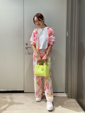 「ARMANI EXCHANGE（アルマーニエクスチェンジ）のアイテム（ナイロンジャケット）」を使った、Yokoyokoさん（レディース・160cm）の春コーディネート