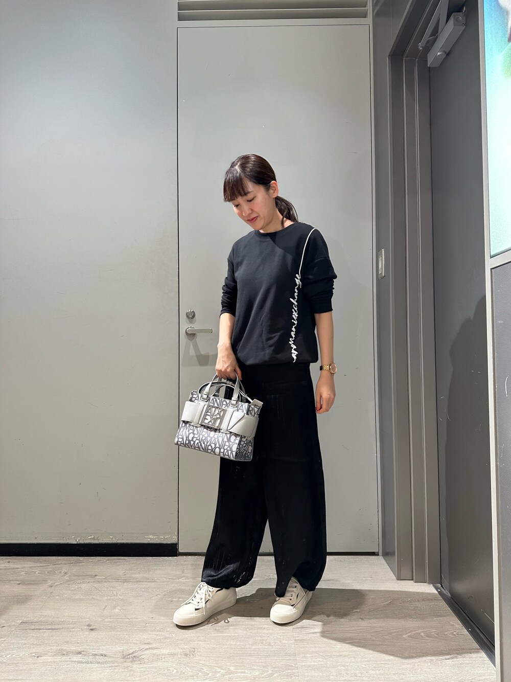 アルマーニエクスチェンジ　シフォン　パンツ　シースルー アルマーニエクスチェンジシフォンパンツシースルー