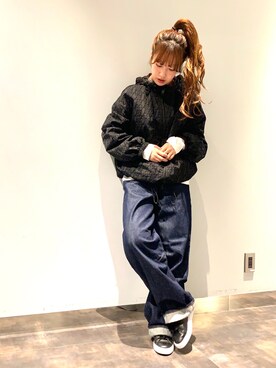 「ARMANI EXCHANGE（アルマーニエクスチェンジ）のアイテム（ナイロンジャケット）」を使った、Ⓜ︎atsubeさん（レディース・154cm）の秋コーディネート