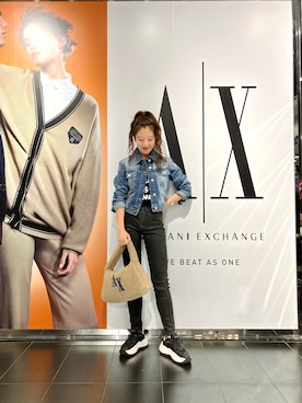 「スキニーデニム」｜「アイテム（デニムジャケット）」を使った、Ⓜ︎atsubeさん（レディース・154cm）の秋コーディネート