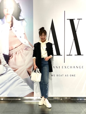 「ロゴパーカー」｜「アイテム（ジャケット/アウター）」を使った、Ⓜ︎atsubeさん（レディース・154cm）の春コーディネート