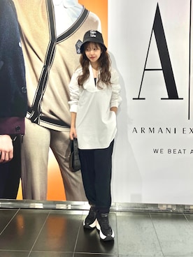 「armaniexchange」｜「アイテム（キャミソール）」を使った、Ⓜ︎atsubeさん（レディース・154cm）の夏コーディネート