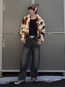 「アイテム（タンクトップ）」を使った、shinyaさん（メンズ・168cm）の冬コーディネート