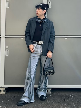 「アイテム（タンクトップ）」を使った、shinyaさん（メンズ・168cm）の秋コーディネート