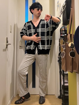 「MSG（エムエスジー）のアイテム（パンツ）」を使った、shinyaさん（メンズ・168cm）の春コーディネート
