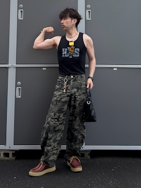 「OAKLEY（オークリー）のアイテム」を使った、shinyaさん（メンズ・168cm）の夏コーディネート