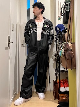 「韓国コーデ」｜「アイテム（カーゴパンツ）」を使った、shinyaさん（メンズ・168cm）の冬コーディネート