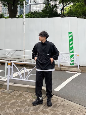 「ノースフェイス」｜「アイテム（ブルゾン）」を使った、Tsさん（メンズ・166cm）の春コーディネート