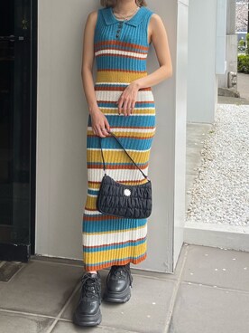 「オリジナル」｜「アイテム（ワンピース/ドレス）」を使った、熊澤姫奈さん（レディース・155cm）の春コーディネート