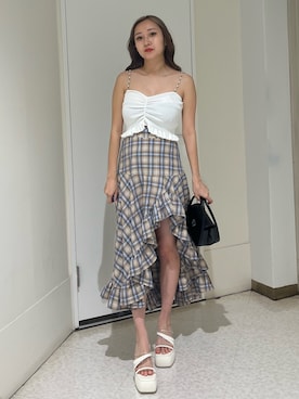 「EVRIS 」｜熊澤姫奈さん（レディース・155cm）の夏コーディネート