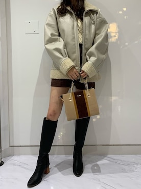 熊澤姫奈さん（レディース・155cm）の冬コーディネート