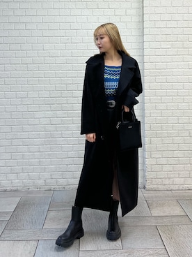 「オリジナル」｜「アイテム（その他アウター）」を使った、熊澤姫奈さん（レディース・156cm）の冬コーディネート