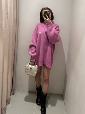 熊澤姫奈さん（レディース・156cm）の冬コーディネート