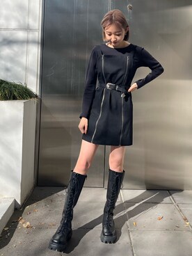 熊澤姫奈さん（レディース・155cm）の冬コーディネート