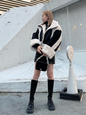 熊澤姫奈さん（レディース・155cm）の冬コーディネート