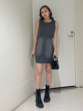 「EVRIS（エヴリス）のアイテム（ワンピース/ドレス）」を使った、熊澤姫奈さん（レディース・155cm）の夏コーディネート