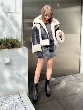 熊澤姫奈さん(レディース・155cm)の冬コーディネート