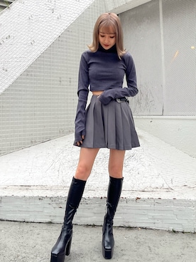 熊澤姫奈さん（レディース・155cm）の秋コーディネート