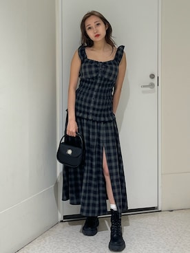 「レースアップシューズ」｜熊澤姫奈さん（レディース・155cm）の夏コーディネート