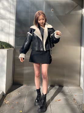 熊澤姫奈さん（レディース・156cm）の冬コーディネート