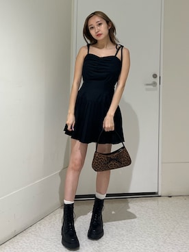 「EVRIS（エヴリス）のアイテム（ワンピース/ドレス）」を使った、熊澤姫奈さん（レディース・155cm）の夏コーディネート