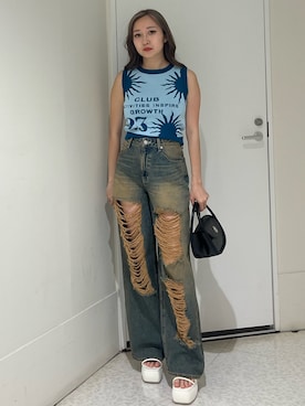 「EVRIS 」｜熊澤姫奈さん（レディース・155cm）の夏コーディネート