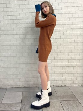 熊澤姫奈さん(レディース・155cm)の冬コーディネート