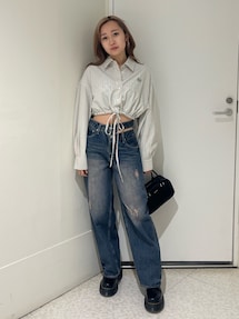 サイドオープンウエストデニムパンツ｜エヴリス（EVRIS