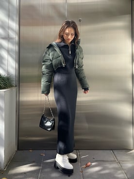 花島郁さん(レディース・167cm)の秋コーディネート