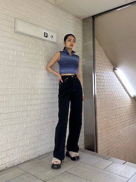 「EMODA（エモダ）のアイテム（ピアス（両耳用））」を使った、花島郁さん（レディース・167cm）の春コーディネート