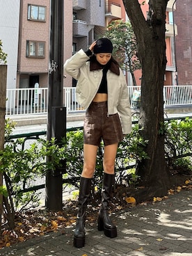 花島郁さん（レディース・167cm）の秋コーディネート