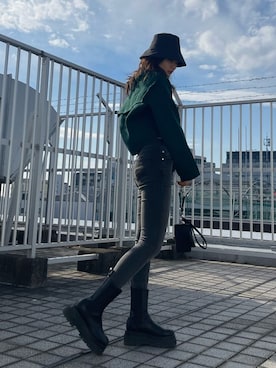 花島郁さん(レディース・167cm)の冬コーディネート