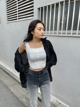 花島郁さん（レディース・167cm）の春コーディネート