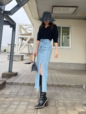 花島郁さん(レディース・167cm)の春コーディネート