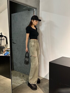 花島郁さん(レディース・167cm)の春コーディネート