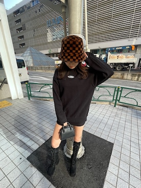 花島郁さん（レディース・167cm）の冬コーディネート